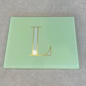 Kate Spade monogram glass trivet. Perfect for decor.